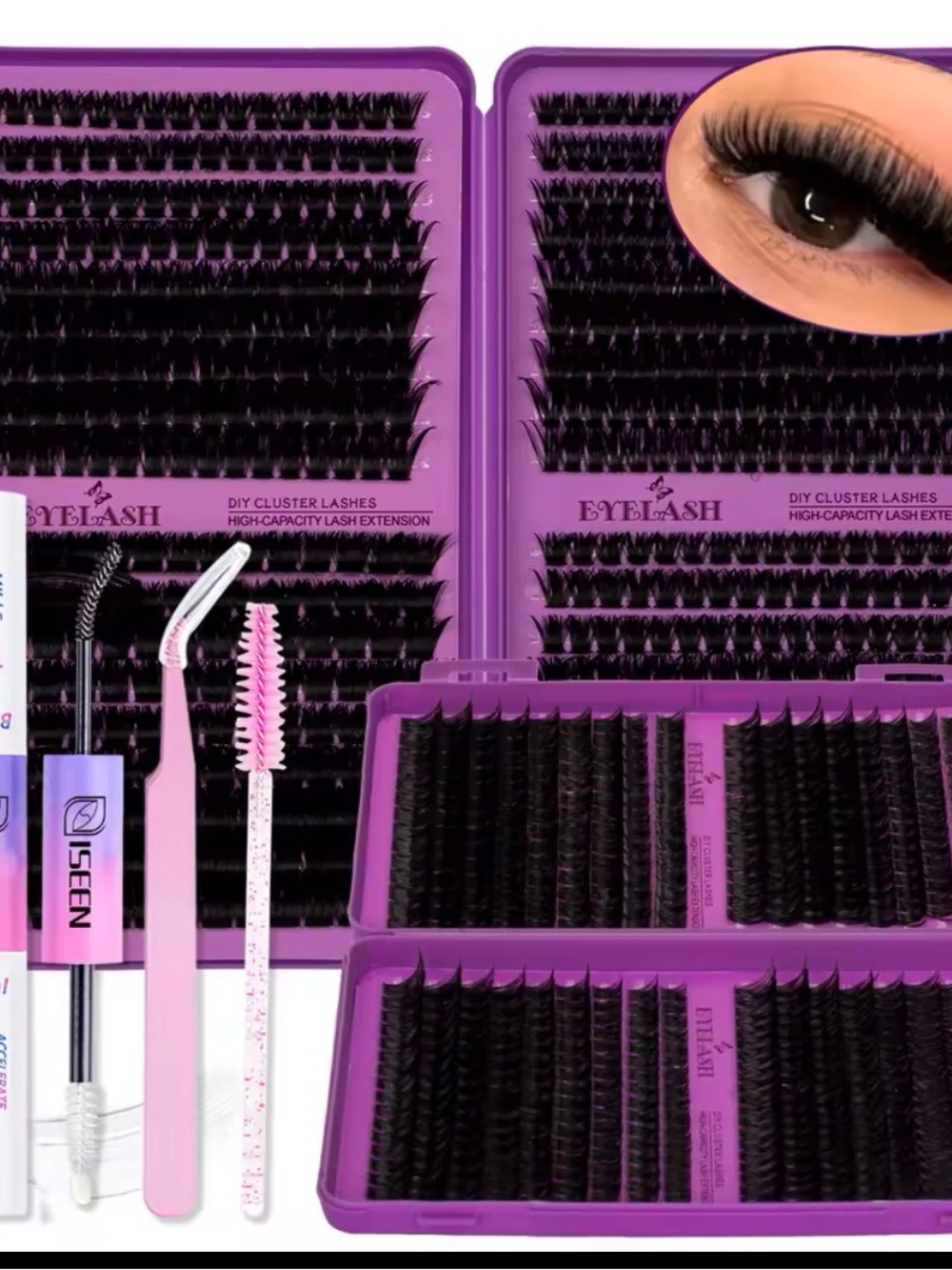 DIY Eyelash
Extension Kit - Cluster Lashes +
Tools - Brand New
